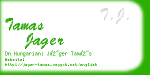 tamas jager business card